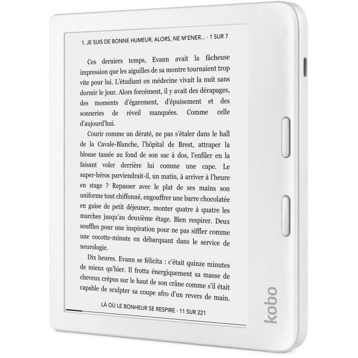 Liseuse KOBO Libra 2 Blanc - 7 - 300ppp - Comfortlight PRO - Waterproof -  Bluetooth - 32Go - Cdiscount Informatique