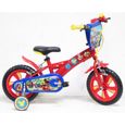 Vélo Eva 12'' pour Enfant - MICKEY - Pignon Fixe - 2 Freins Caliper - Rouge - Acier-0