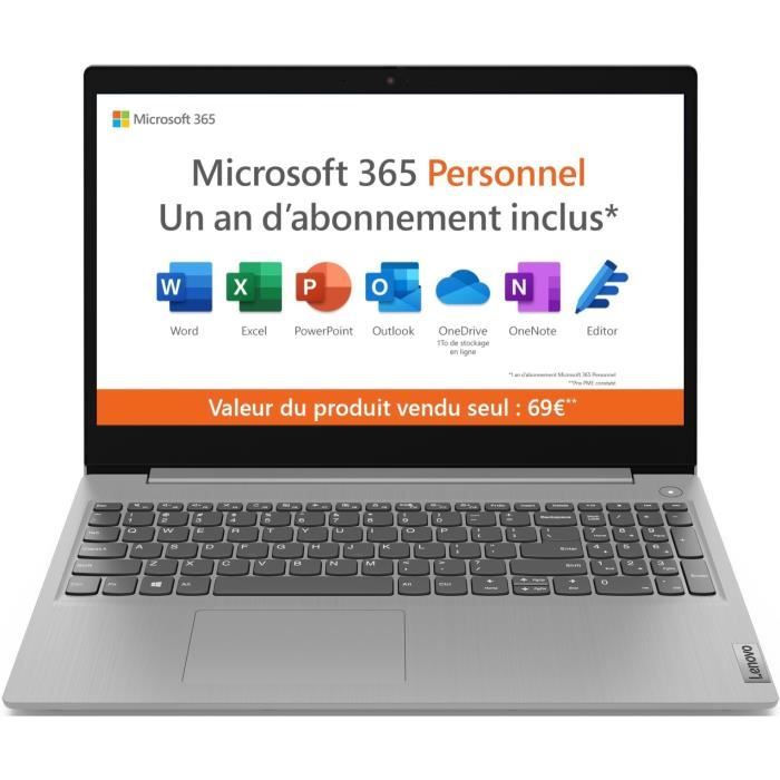 Bon plan :  brade le prix du PC portable Lenovo IdeaPad 3 15IML05