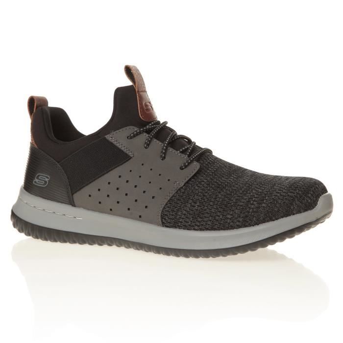 Skechers Baskets homme - SKECHERS Delson Camben - Gris - Souplesse et légèreté