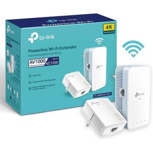 COURANT PORTEUR - CPL CPL WiFi AC750 Mbps + CPL 1000 Mbps - TP-Link TL-WPA7517 KIT - Port Ethernet Gigabit - Idéale pour le service Multi-TV