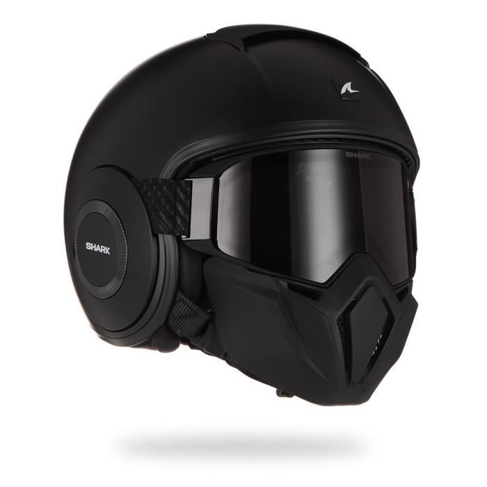 SHARK Casque moto jet Street Drak Noir mat - Cdiscount