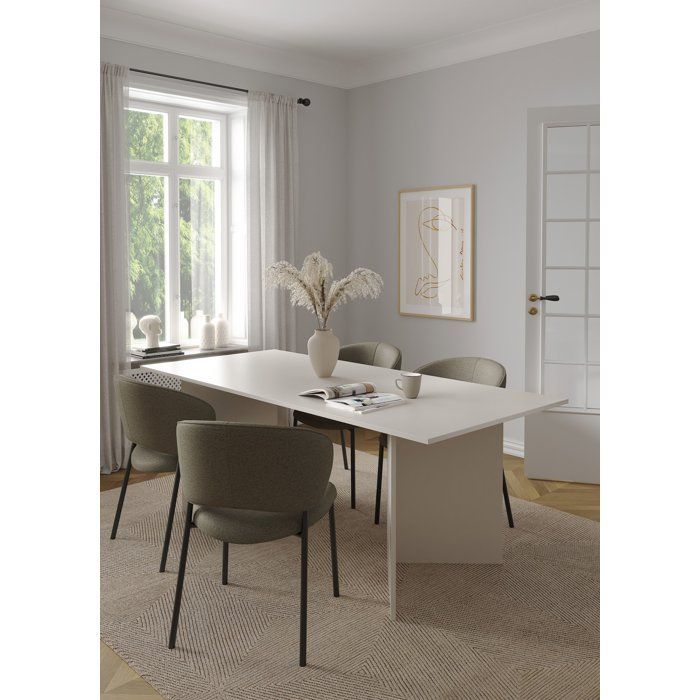 Table à Manger FAMILY - Beige Cachemire - Rectangulaire - 6 personnes - 200 x 90 x 76 cm