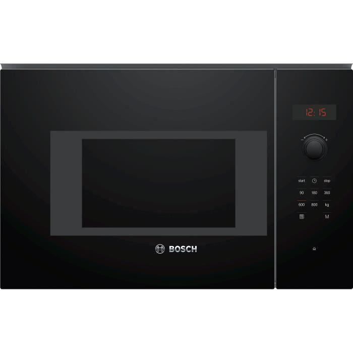 Micro-ondes simple encastrable -BOSCH SER4 - BFL523MB1F - Noir - 7 programmes auto - 382 x 594 x 317 cm