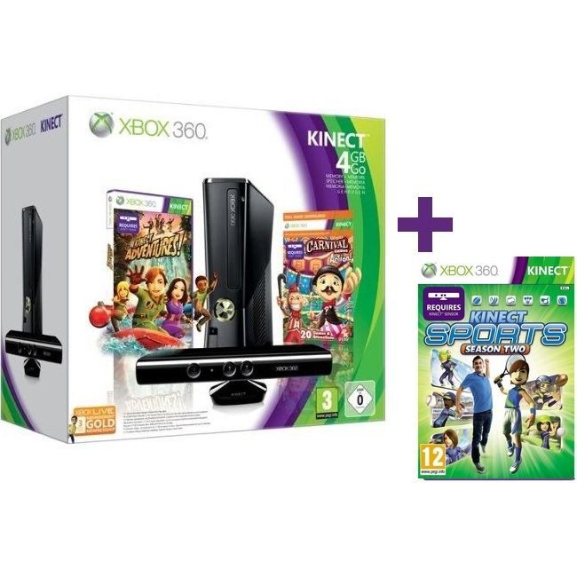 Console salon - Microsoft - Xbox 360 - 4 Go - Kinect Sports 2