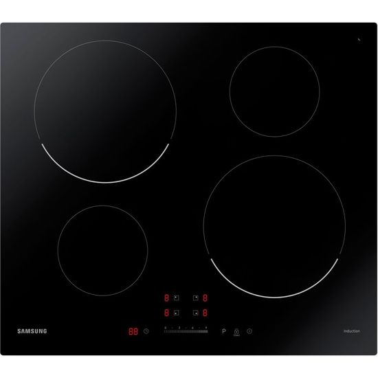 Table De Cuisson Induction Samsung 4 Zones L 59 X P 57 Cm Revetement Verre Noir Nz64m3707ak Ef Cdiscount Electromenager