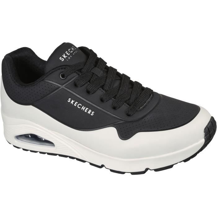 SKECHERS Baskets Uno Timeline Noir/Blanc Homme