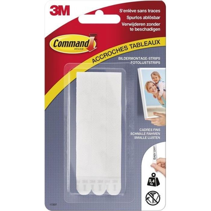 3M COMMAND Languettes de fixation Blanc Cdiscount Bricolage