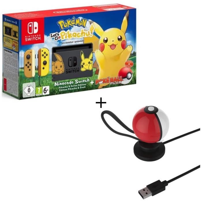 Console Nintendo Switch + Pokemon Let's Go, Pikachu ! Préinstallé