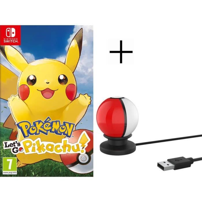 Pokémon Lets Go Pikachu Jeu Switch Pokemon Go Stand De Charge Usb Pour Pokeball Switch