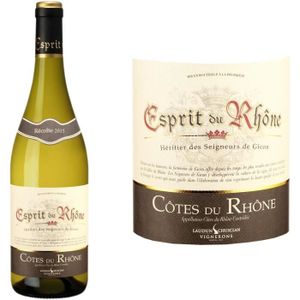 VIN BLANC Esprit du Rhône Côtes du Rhône 2015 - Vin blanc x1
