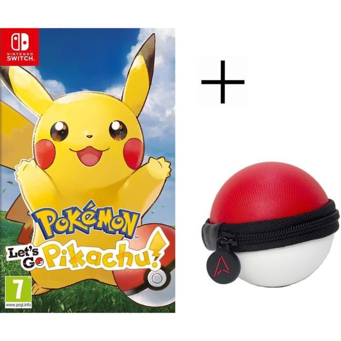 Pokemon Let S Go Pikachu Jeu Switch Pokemon Go Housse De Protection Pour Pokeball Switch Cdiscount Jeux Video