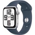 Apple Watch SE GPS - 44mm - Boîtier Silver Aluminium - Bracelet Storm Blue Sport Band - S/M-0