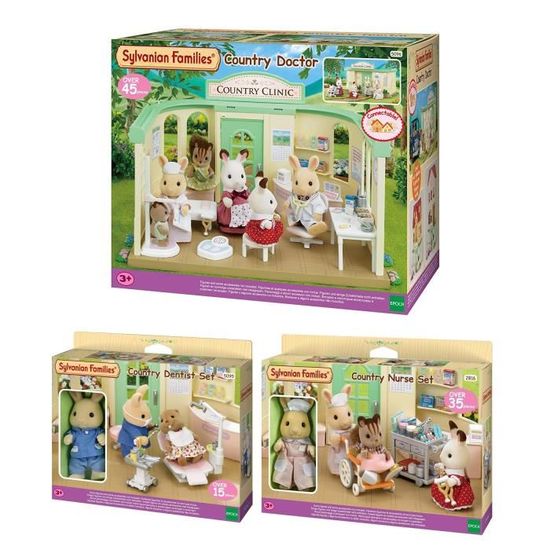 Sylvanian Families - Cabinet Médical Avec 45 Accessoires - Pour Enfants 3 Ans Et Plus - Jeu D'imitation Docteur