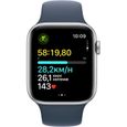 Apple Watch SE GPS - 44mm - Boîtier Silver Aluminium - Bracelet Storm Blue Sport Band - S/M-4