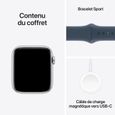 Apple Watch SE GPS - 44mm - Boîtier Silver Aluminium - Bracelet Storm Blue Sport Band - S/M-5