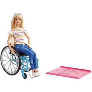 POUPÉE BARBIE Fashionistas Blonde en Fauteuil Roulant