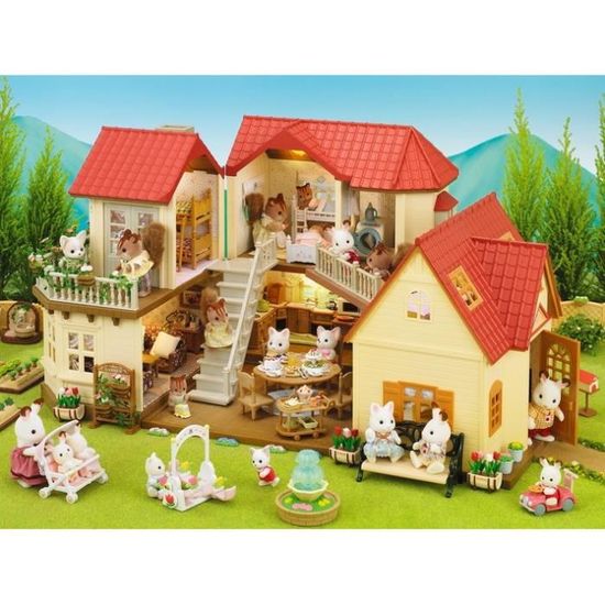 Sylvanian Families 5302 La Grande Maison Eclairee 5303 Le Cosy Cottage Du Village Achat Vente Figurine Personnage Cdiscount