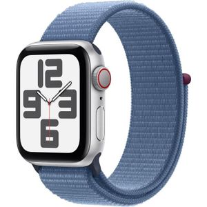 MONTRE CONNECTÉE Apple Watch SE GPS + Cellular - 40mm - Boîtier Silver Aluminium - Bracelet Winter Blue Sport Loop