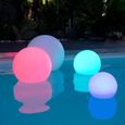 Boule lumineuse Miau de 50 cm de diamètre sur piquet, avec câble d