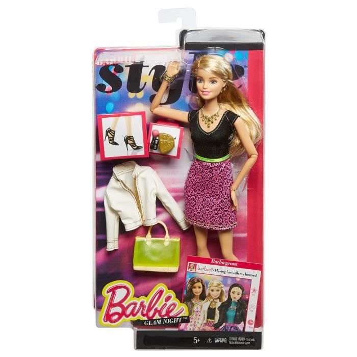 Barbie rose sales du soir