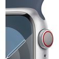 Apple Watch Series 9 GPS - 41mm - Boîtier Silver Aluminium - Bracelet Storm Blue Sport Band - S/M-2