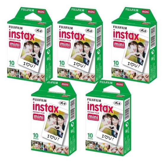 Fujifilm Instax Mini 5 X 10 Pellicules couleur à développement instantané instax mini ISO 800 10