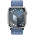 Apple Watch Series 9 GPS - 45mm - Boîtier Silver Aluminium - Bracelet Winter Blue Sport Loop-1