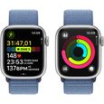 Apple Watch Series 9 GPS - 45mm - Boîtier Silver Aluminium - Bracelet Winter Blue Sport Loop-4