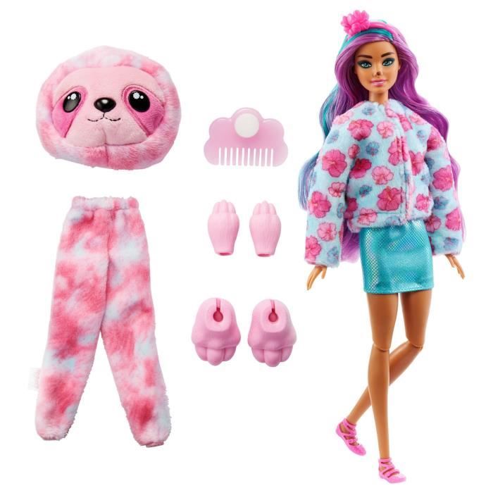 Poupée Barbie Cutie Reveal Paresseux - 10 surprises incluses - Cdiscount  Jeux - Jouets