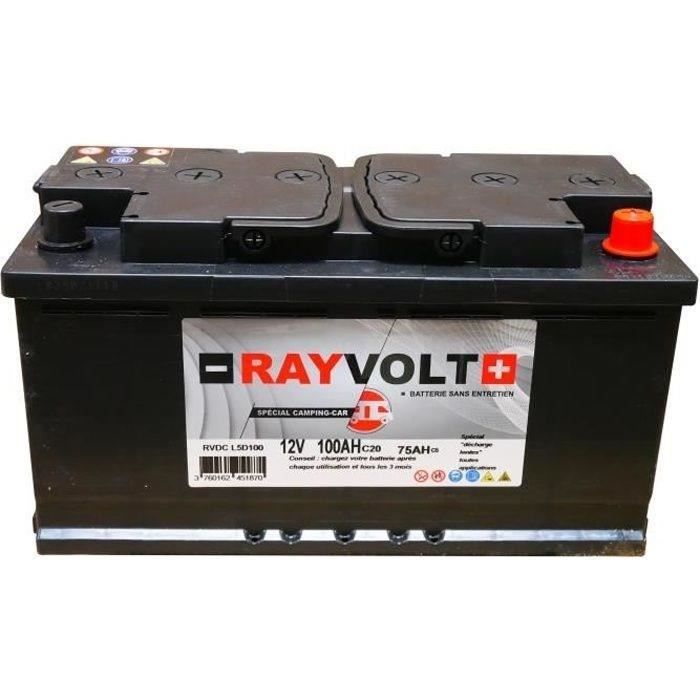 Batterie à décharge lente RAYVOLT 12V 100AH