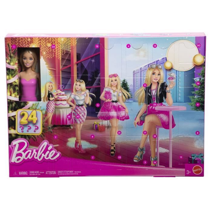 Calendrier De L’Avent Barbie Mode – 24 Surprises Dont Veste, Jupe, Chaussures, Sacs Et Même Un Chiot – Poupée Blonde Incluse – JFL63