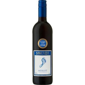 VIN ROUGE Barefoot  Merlot - Vin rouge de Californie
