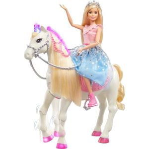 POUPÉE Barbie - Princesse Barbie et son Cheval Merveilleux - Poupée Mannequin - Dès 3 ans