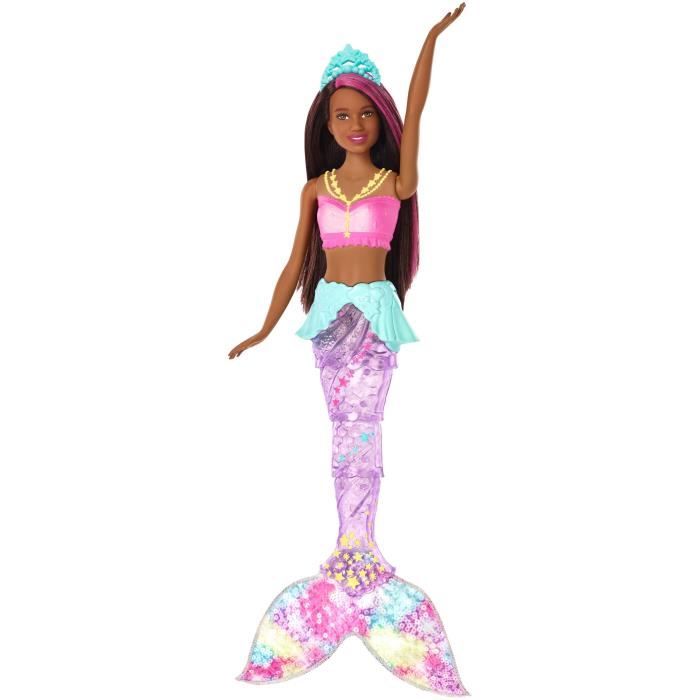 Barbie poupée sirène lumière et danse aquatique à plonger dans l'eau, avec  mouvements de nageoire, jouet pour enfant,Rouge - Cdiscount Jeux - Jouets