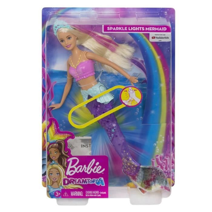 Barbie – Poupée Barbie Dreamtopia Sirène Lumières Scintillantes