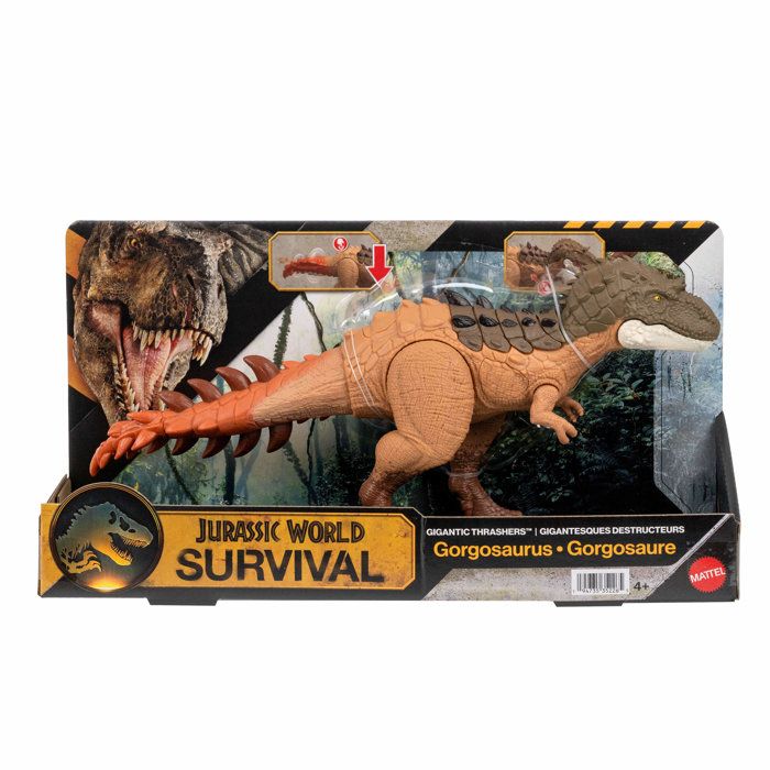 Figurine à grande échelle - JURASSIC WORLD - JKL86 - Mega Action Gorgosaurus - Attaque à molette - Fonction évolution