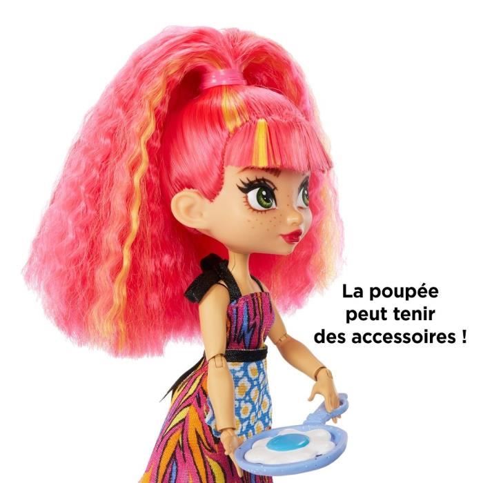 Cave Club Coffret Pyjama Party Préhistorique Avec Poupée Tella Aux Cheveux Bleus Figurine Bebe Canide Hunch Et Accessoires Amz B