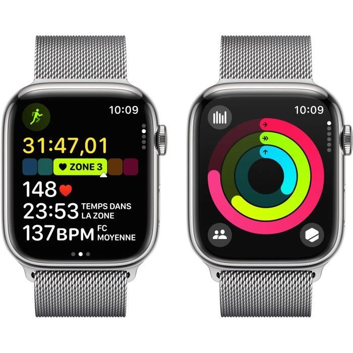 Apple Watch Series 9 - GPS + Cellular - 45 mm - Boîtier en