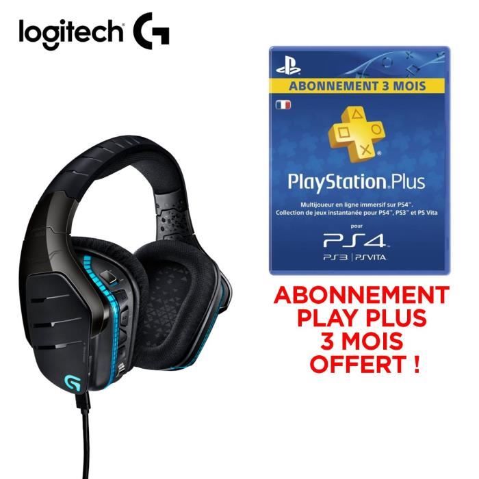 Logitech Casque Gaming sans G933 + Playstation Plus 3 Mois PS Vita-PS3-PS4 - Cdiscount Informatique