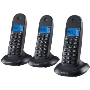 Téléphone fixe Motorola C1003LB+ Trio TéléphoneE Sans Fil Sans Ré