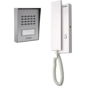 INTERPHONE - VISIOPHONE Interphone audio - EXTEL - WEPA 401 LC - 2 fils - Double commande gâche/serrure électrique - Portée 100 m