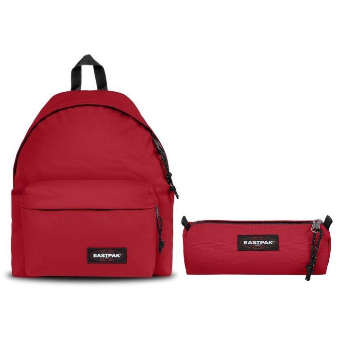 EASTPAK - Sac à Dos Padded Pakr + Trousse Benchmark Single - Scarlet Red
