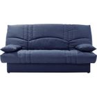 BRAND Clic clac 3 places THELMA - Tissu Soro bleu foncé - Couchage 125x190 cm - L190 x P92 x H96 cm