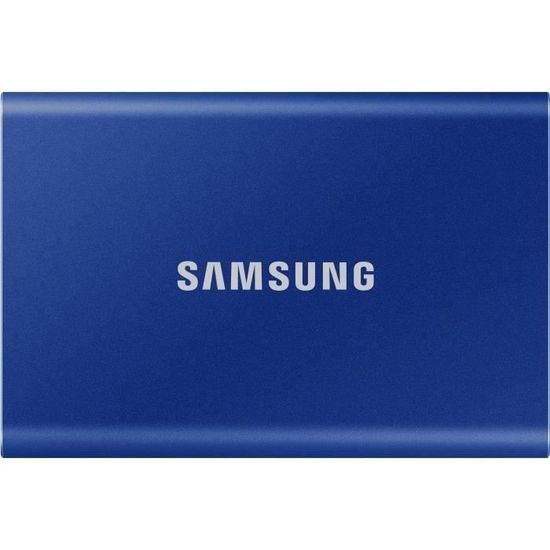 Disque SSD externe - SAMSUNG - T7 Bleu - 1To - USB Type C (MU-PC1T0H/WW)