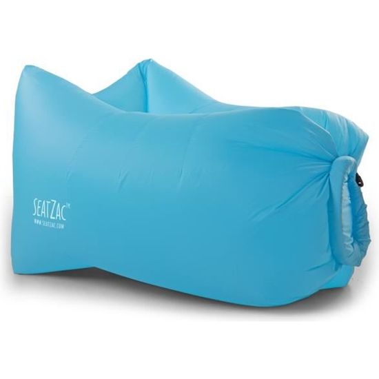 SEATZAC Fauteuil gonflable en polyester avec Light Kit Led - 100x70x80cm - Bleu