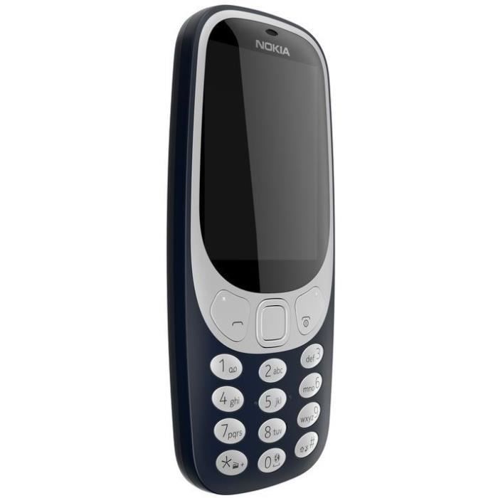 Téléphone mobile - NOKIA - 3310 DS TA-1030 NV FR BLEU FONCE - GSM - 2,4 - 1200 mAh - Bleu