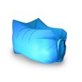 SEATZAC Fauteuil gonflable en polyester avec Light Kit Led - 100x70x80cm - Bleu-1