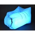 SEATZAC Fauteuil gonflable en polyester avec Light Kit Led - 100x70x80cm - Bleu-2