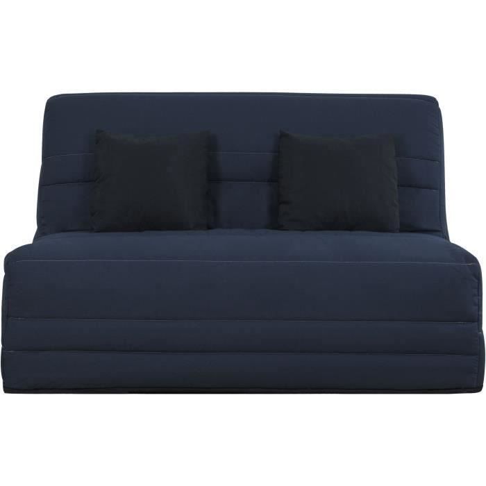 Banquette Slyde Vanda - Simmons - Tissu Gris - 140x190cm - Ressorts ensachés - Made in France